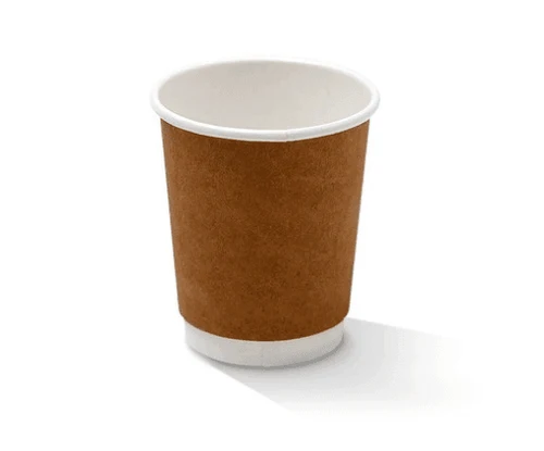8OZ 90MM ULTRA DOUBLE WALL PE PAPER CUP KRAFT 500
