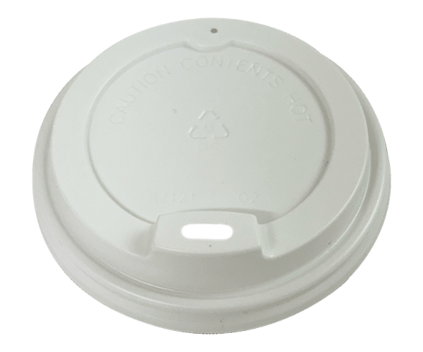 90mm PS COFFEE CUP LIDS WHITE SIPPER 1000