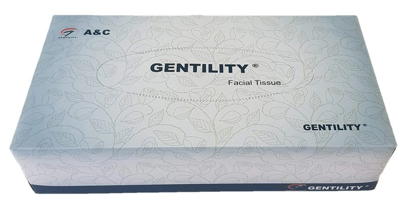 A&C Gentility Premium Facial Tissues Soft White 2 ply 180 sheets