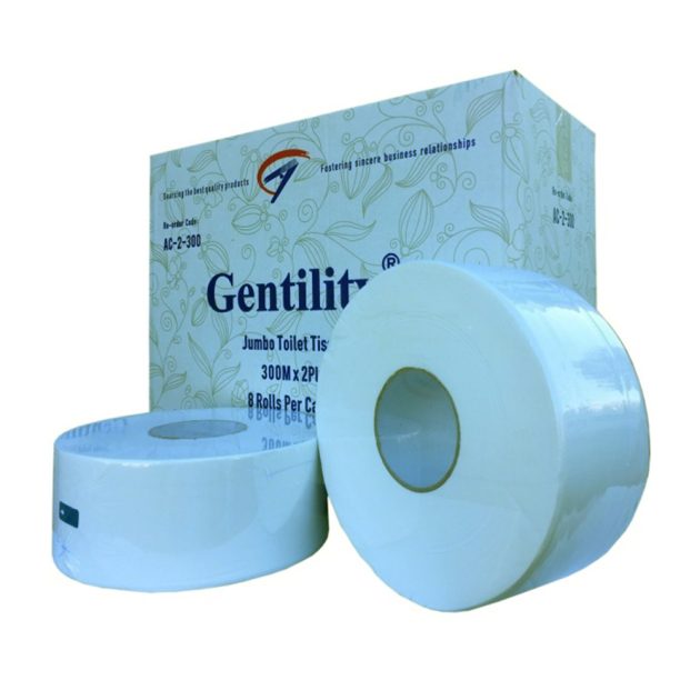 A&C Gentility Premium Jumbo Toilet Roll 2 ply 300 meter