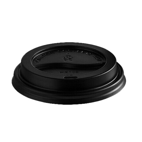 80mm PS COFFEE CUP LIDS BLACK TRAVEL 1000