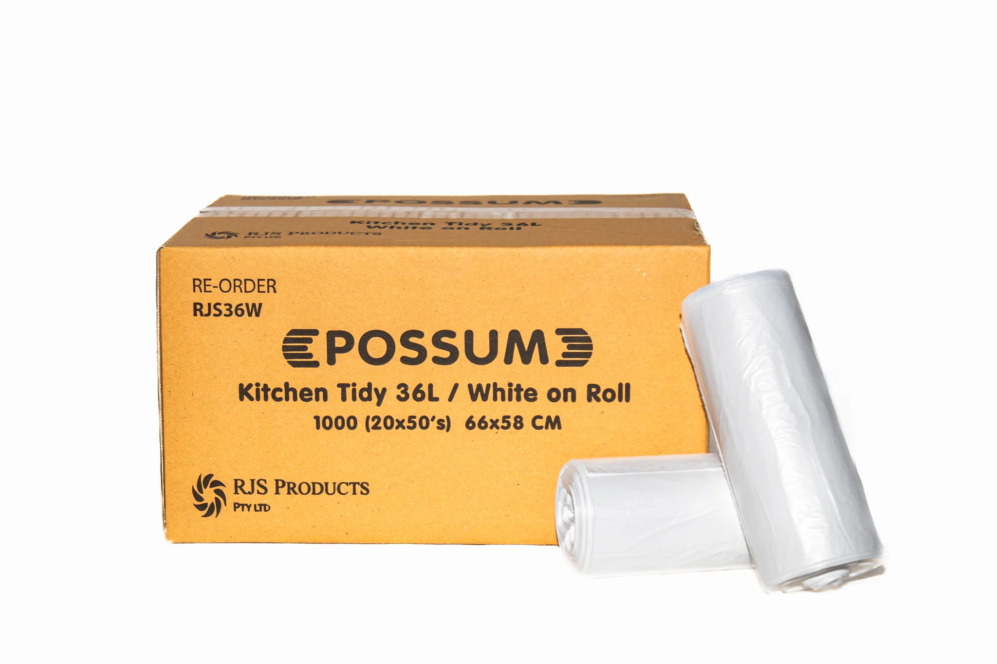 36L White Tidy Bin Liners on Rolls Carton of 1000 (ROLL)