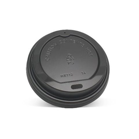 Paper Coffee Cup Lids 8oz/80mm - Black