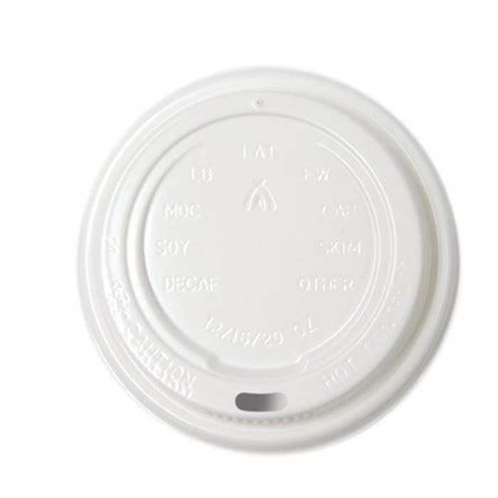 Premium Paper Coffee Cup Lids  12/ 16oz - White