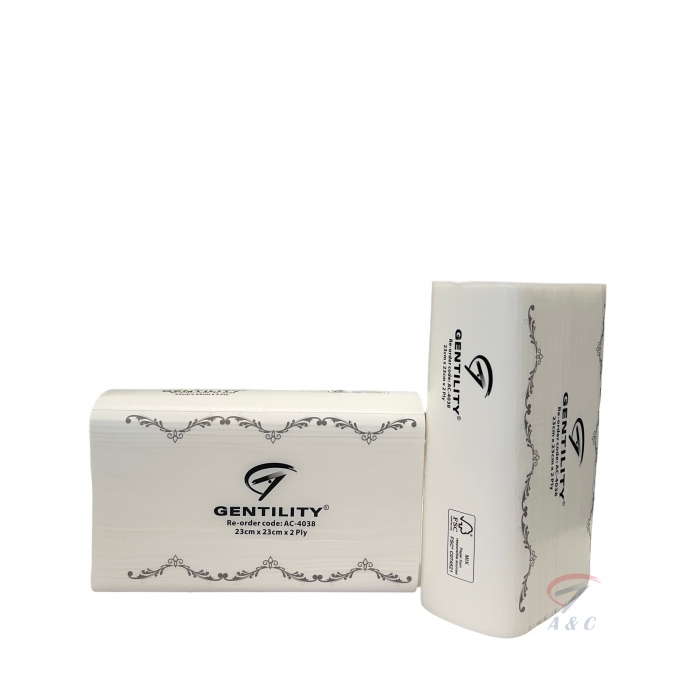 A&C Gentility Interleaved Slimline Paper Towel Hand Towel 1 Ply AC-4038