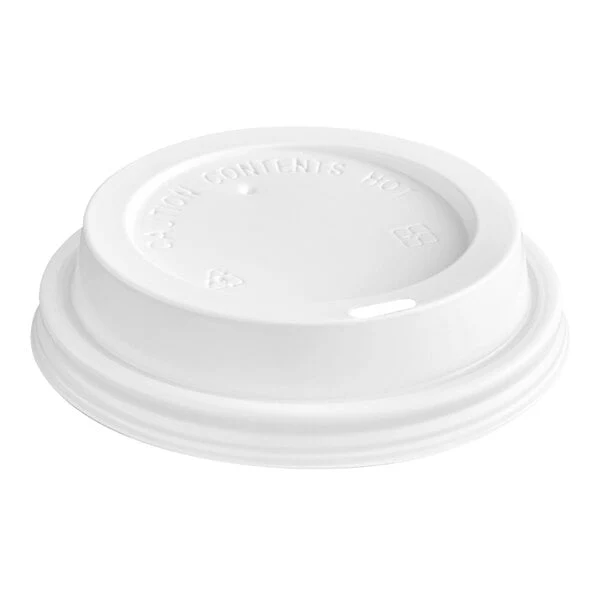 80mm PS COFFEE CUP LIDS WHITE SIPPER 1000