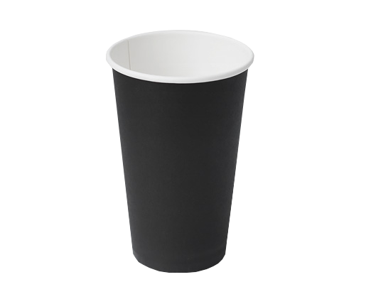 16OZ SINGLE WALL PE PAPER CUP BLACK 1000