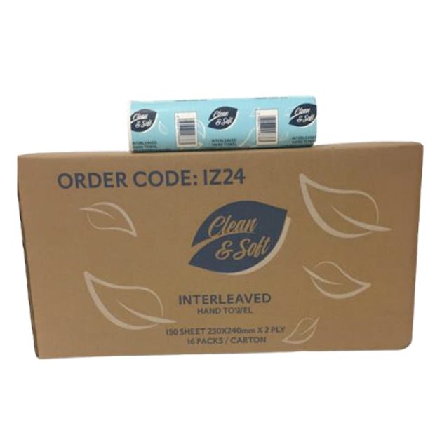 C&S Interleave Hand Towel Ultra slim 2 Ply
