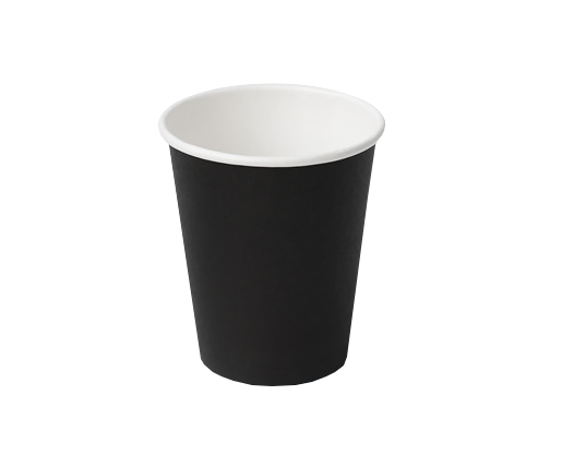 8OZ 80MM SINGLE WALL PE PAPER CUP BLACK 1000